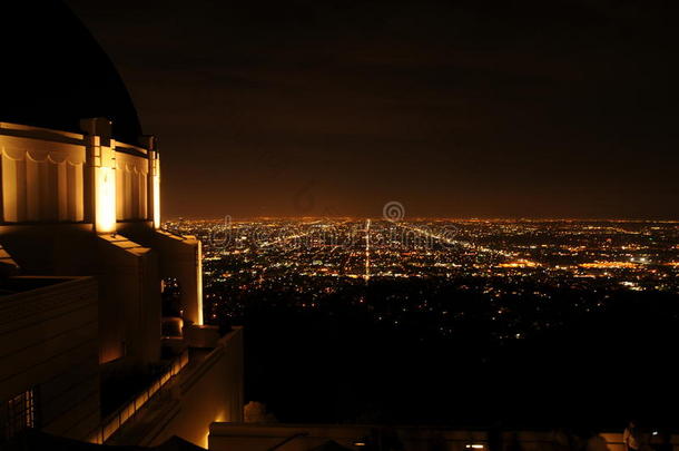 从格里菲斯公园俯瞰<strong>洛杉矶夜景</strong>