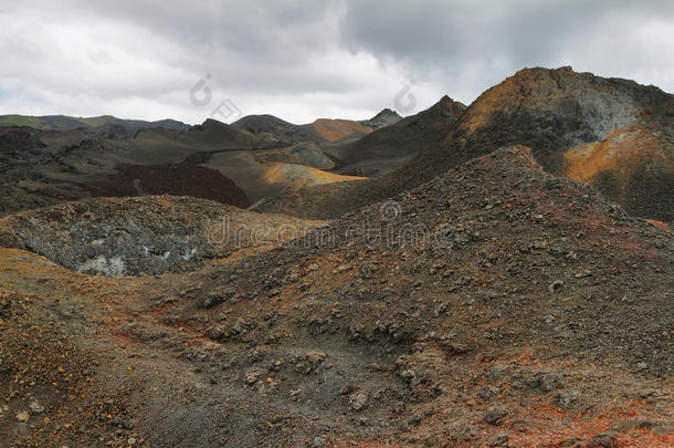 火山景观，内格拉山脉，加拉帕戈斯。