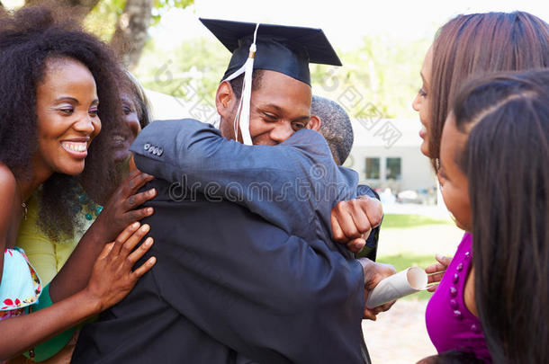 美国黑人学生庆祝毕业