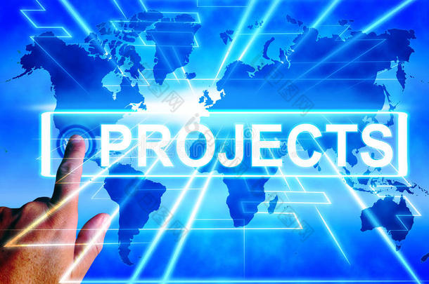 项目地图显示全球或internet任务或活动