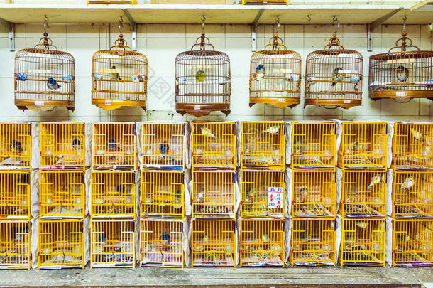 香港元宝街鸟园的鸟笼