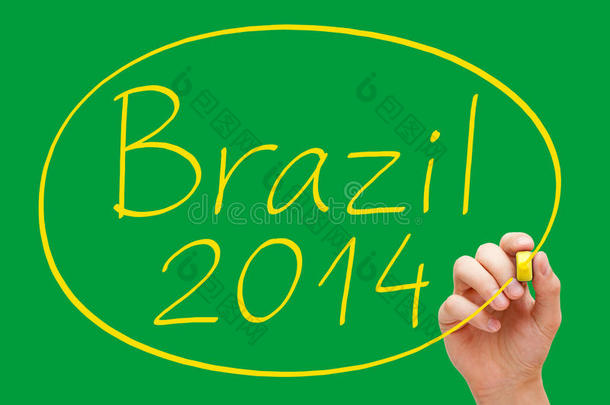 巴西2014手写体