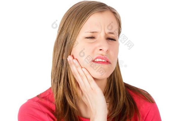 牙痛使脸颊肿胀
