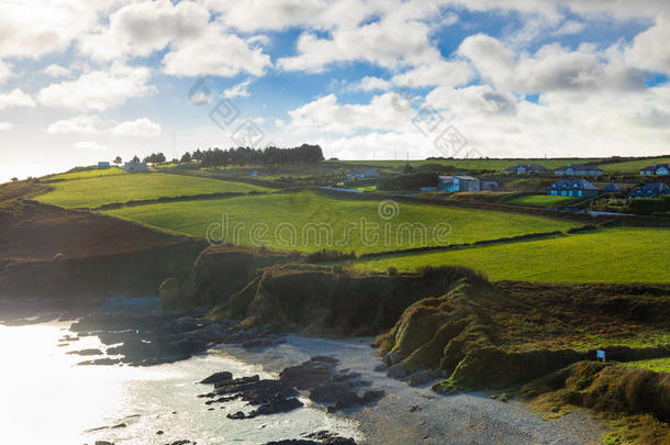 爱尔兰风景。爱尔兰科克大西洋海岸郡海岸线