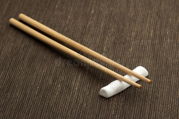竹席上的筷子