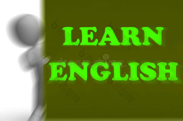 “学英语”标语牌展示外语教学