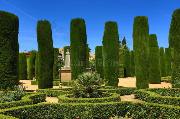 西班牙科尔多瓦，阿尔卡扎尔花园。这个地方被联合国教科文组织宣布为世界遗产。科尔多瓦，西班牙