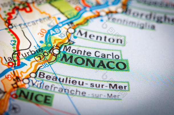 路线图上的摩纳哥城