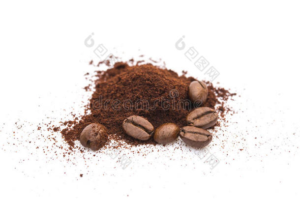 咖啡豆和咖啡<strong>粉</strong>