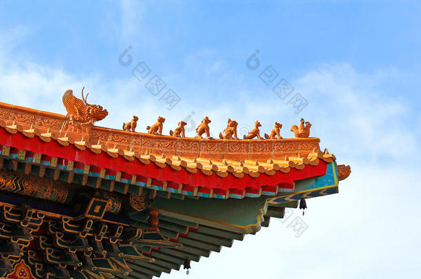 中国庙宇屋顶