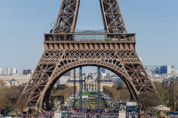 埃菲尔铁塔。巴黎城市景观。法国，欧洲。