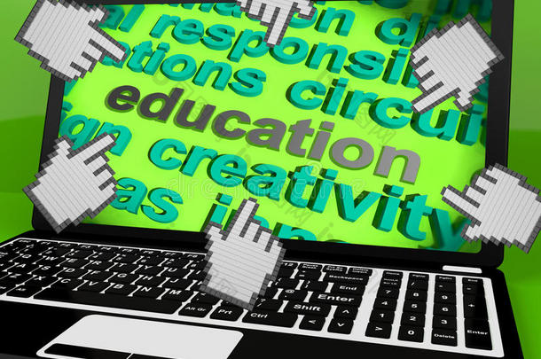 教育笔记本电脑屏幕显示教学、学习和培训