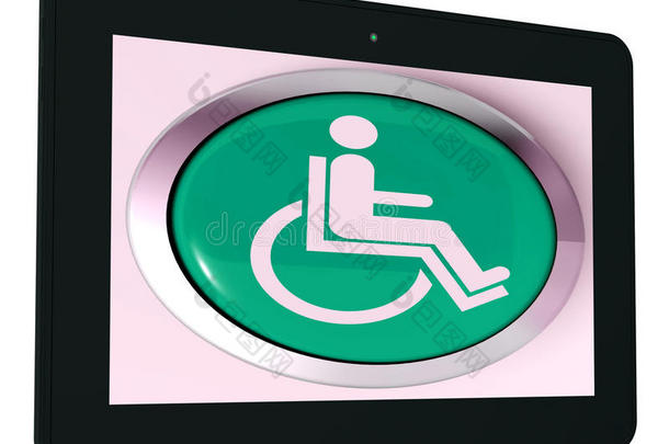 残疾人平板显示轮椅通道或残疾人