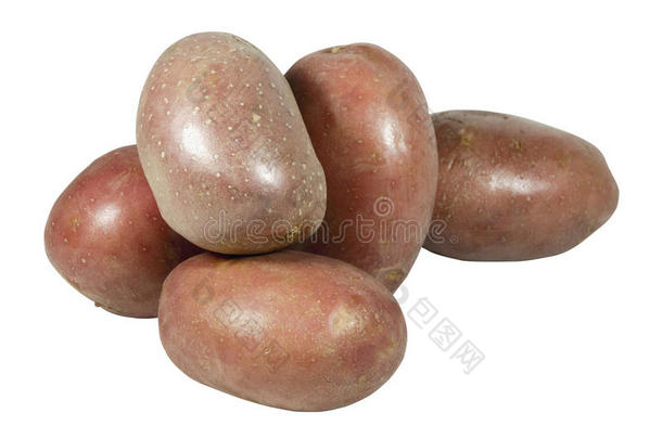 五个红皮生土豆