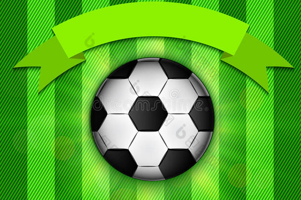绿色背景足球海报设计，文字位置