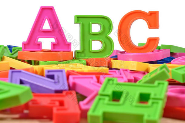 塑料彩色字母abc