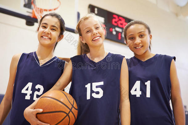 <strong>高中</strong>女子篮球队队员