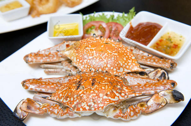 清蒸螃蟹美味海鲜