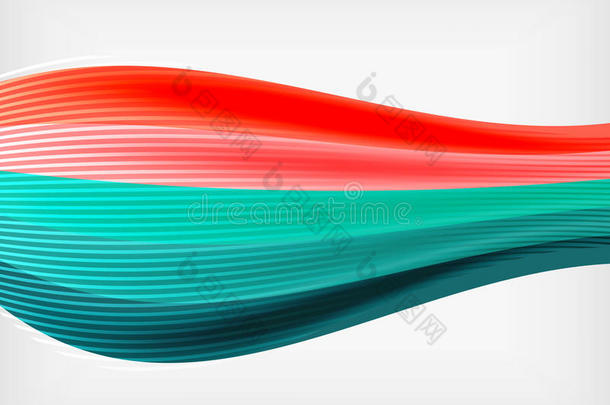 彩虹色波浪抽象设计模板