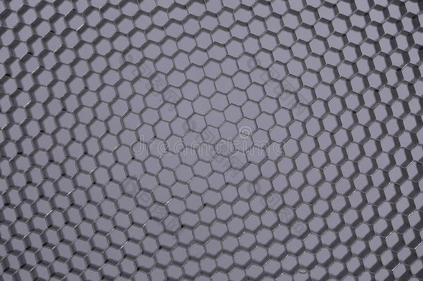 灰色背景上的六边形网格。