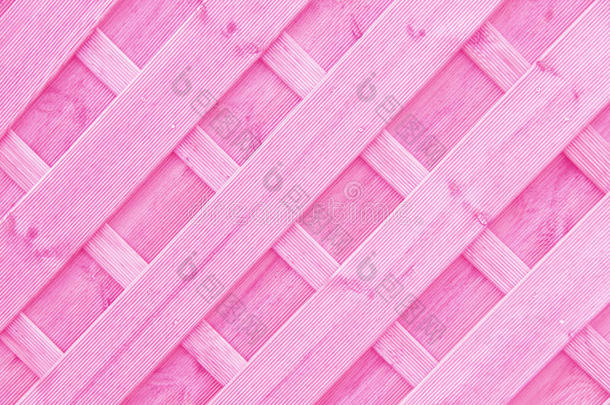 粉红色木质格子或格子背景