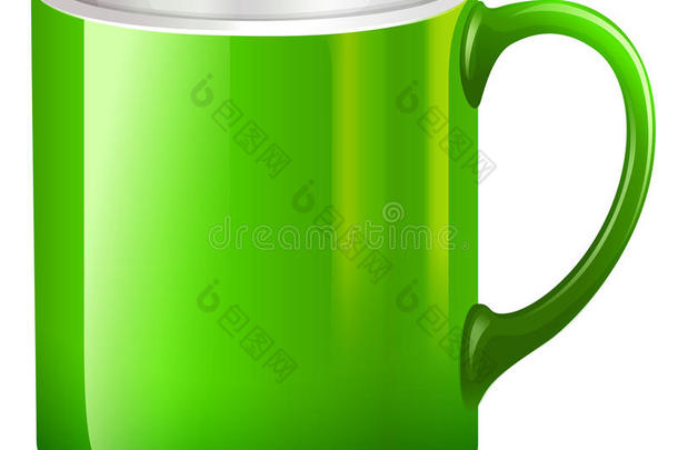 一个绿色的大杯子