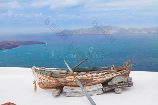 希腊圣托里尼岛美丽的细节