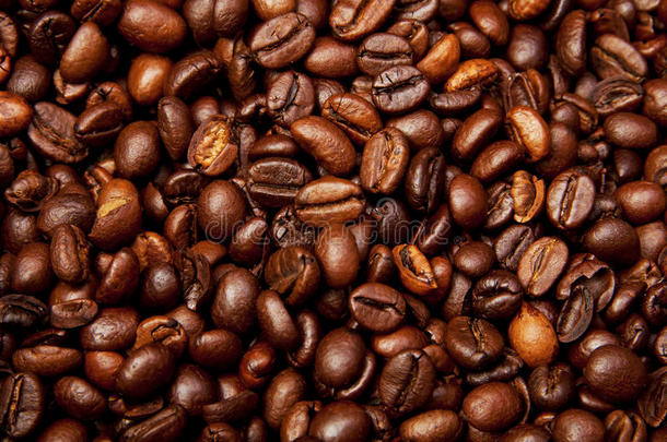 <strong>咖啡色</strong>，背景质地。咖啡豆