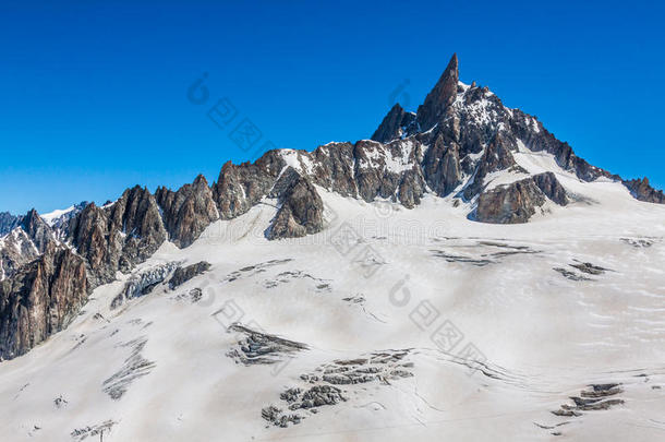 勃朗峰，在夏蒙尼的勃朗峰