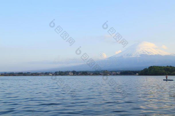 富士山，川口子湖风景