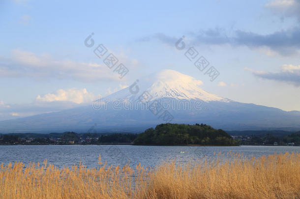 富士山，川口子湖风景