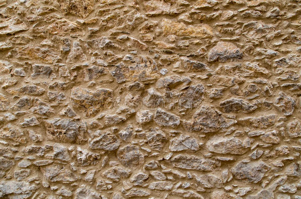 墙体施工中的石材纹理