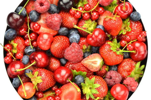 各种软水果，草莓，覆盆子，樱桃，蓝莓，黑醋栗