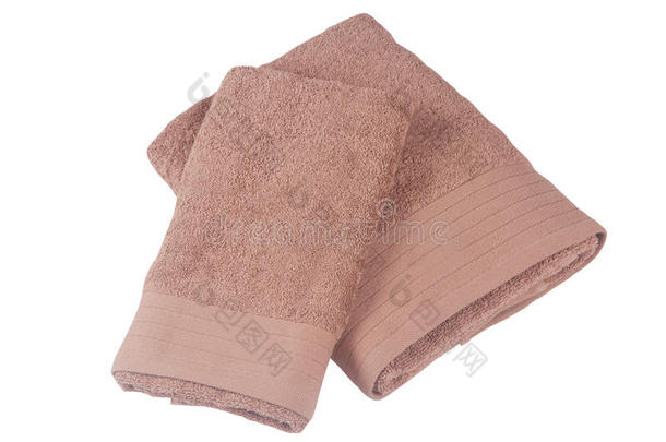 两条粉色毛巾