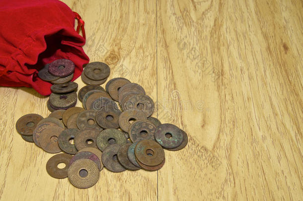 泰国古老的红包古钱币