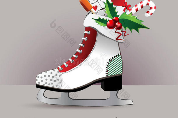 圣诞快乐<strong>花样滑冰</strong>鞋