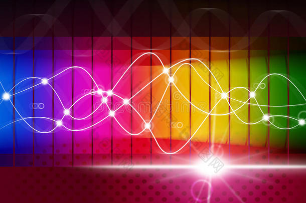 波形频谱表示颜色的引导和抽象