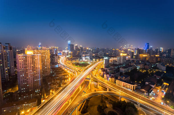 上海延安西路夜景
