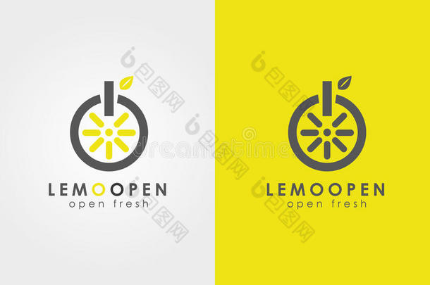 柠檬和开关。现代科技企业。