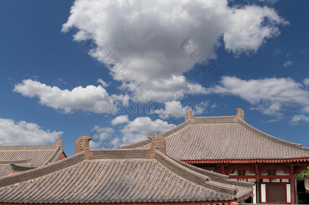 境内的巨型雁塔屋顶装饰——西安（西安，西安）