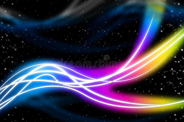 荧光漩涡背景显示夜间漩涡图案