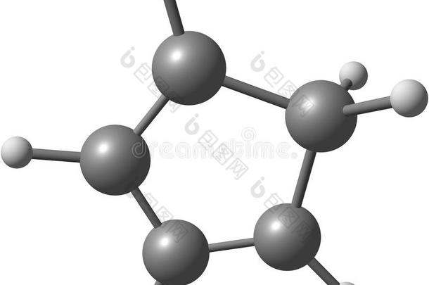 白底环戊二烯分子结构