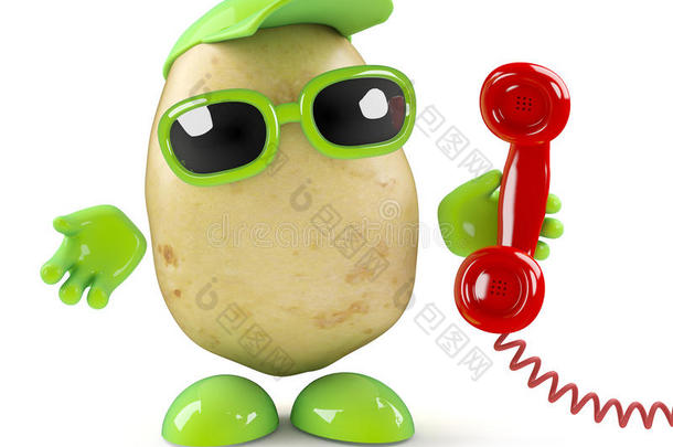 3d土豆角色接电话