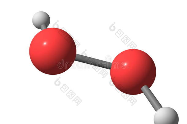 过氧化氢分子结构上的孤立（白色）过氧化氢