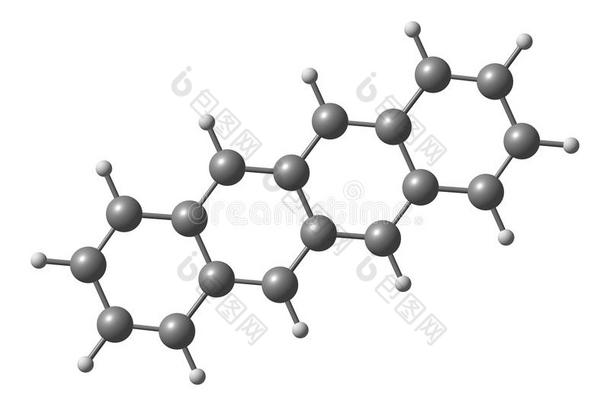 萘（四烯）分子结构的白色分离