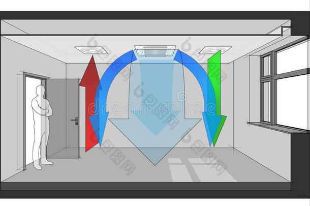 空气空调<strong>气流</strong>建筑学<strong>箭头</strong>