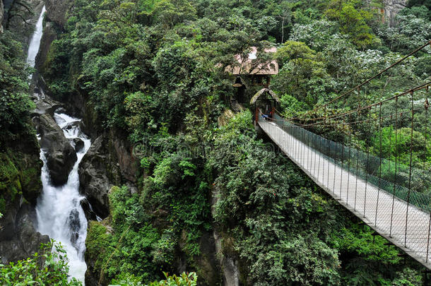 厄瓜多尔巴诺斯圣塔阿瓜吊桥