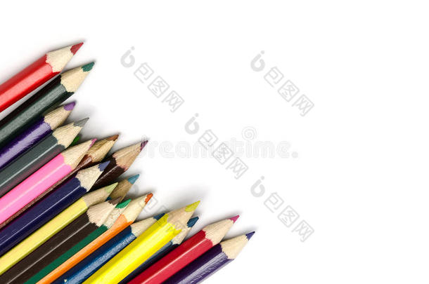 彩色铅笔隔离