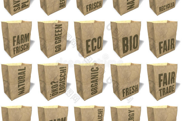 采购产品棕色购物袋，手提袋，手提袋，自然，生态纸张材料，销售标语，印刷，集环保