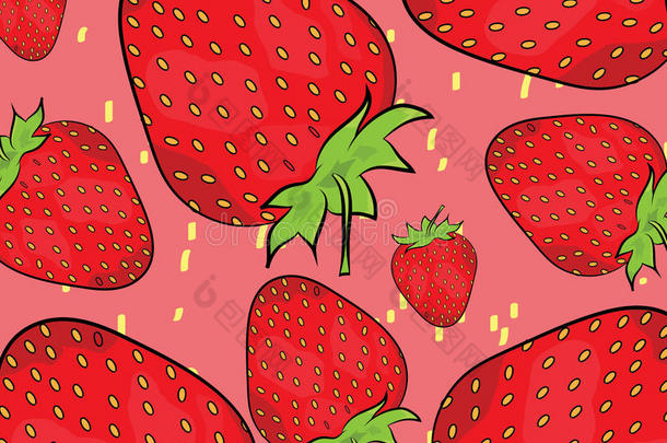 草莓<strong>图案</strong>插图